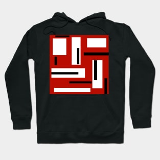 White and black on red Hoodie